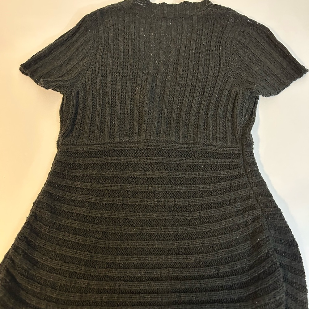 Charter Club Black one-button Short Sleeve Cardigan - Picture 4 of 7